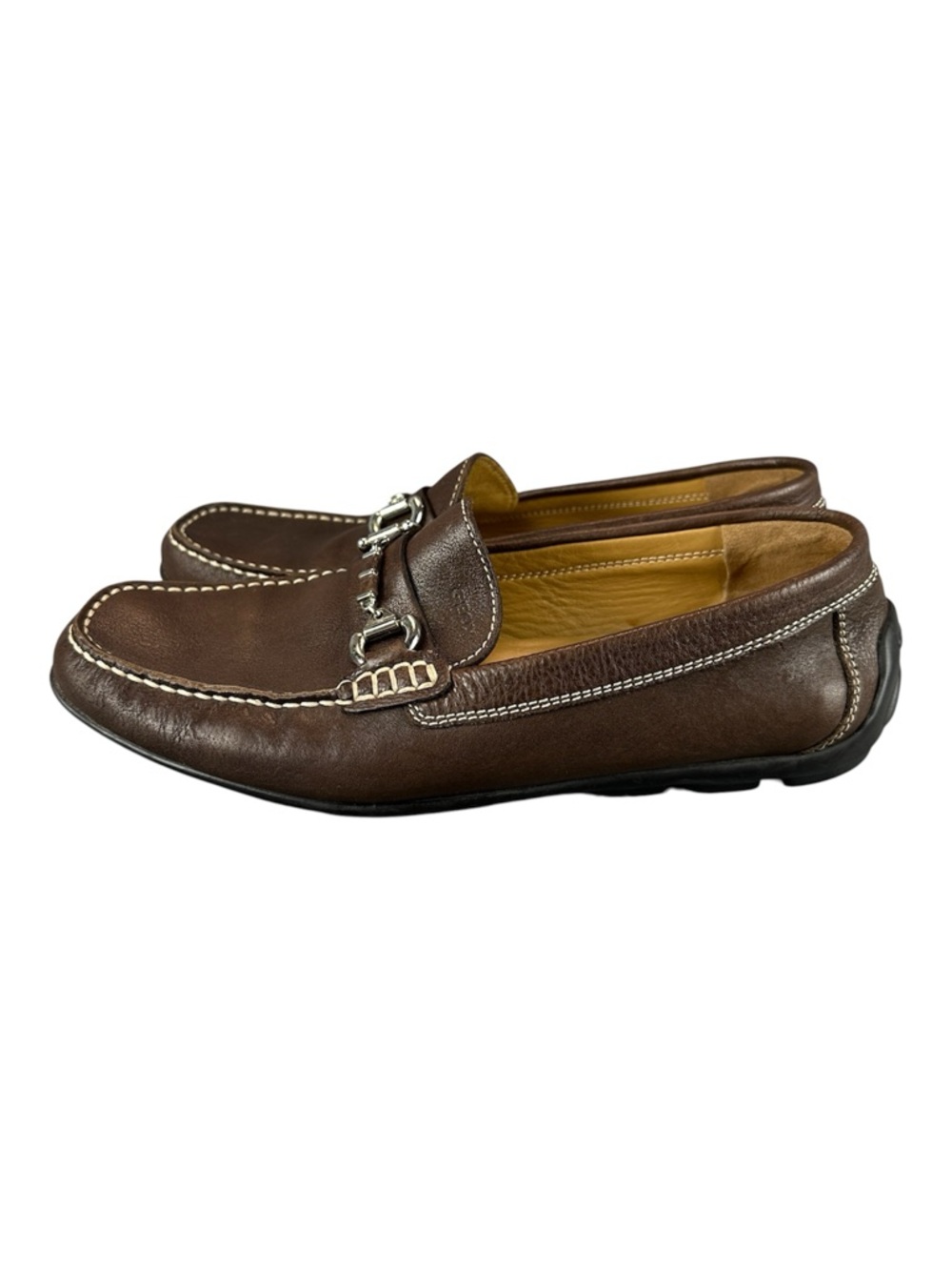Geox Respira Horsebit Driving Loafers Men's EU 42 US 9 Brown Leather Slip On